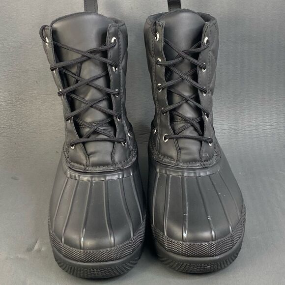 Sperry Quilted Top Sider Gosling Black Waterproof Boot shoes women size 7 - Picture 2 of 8